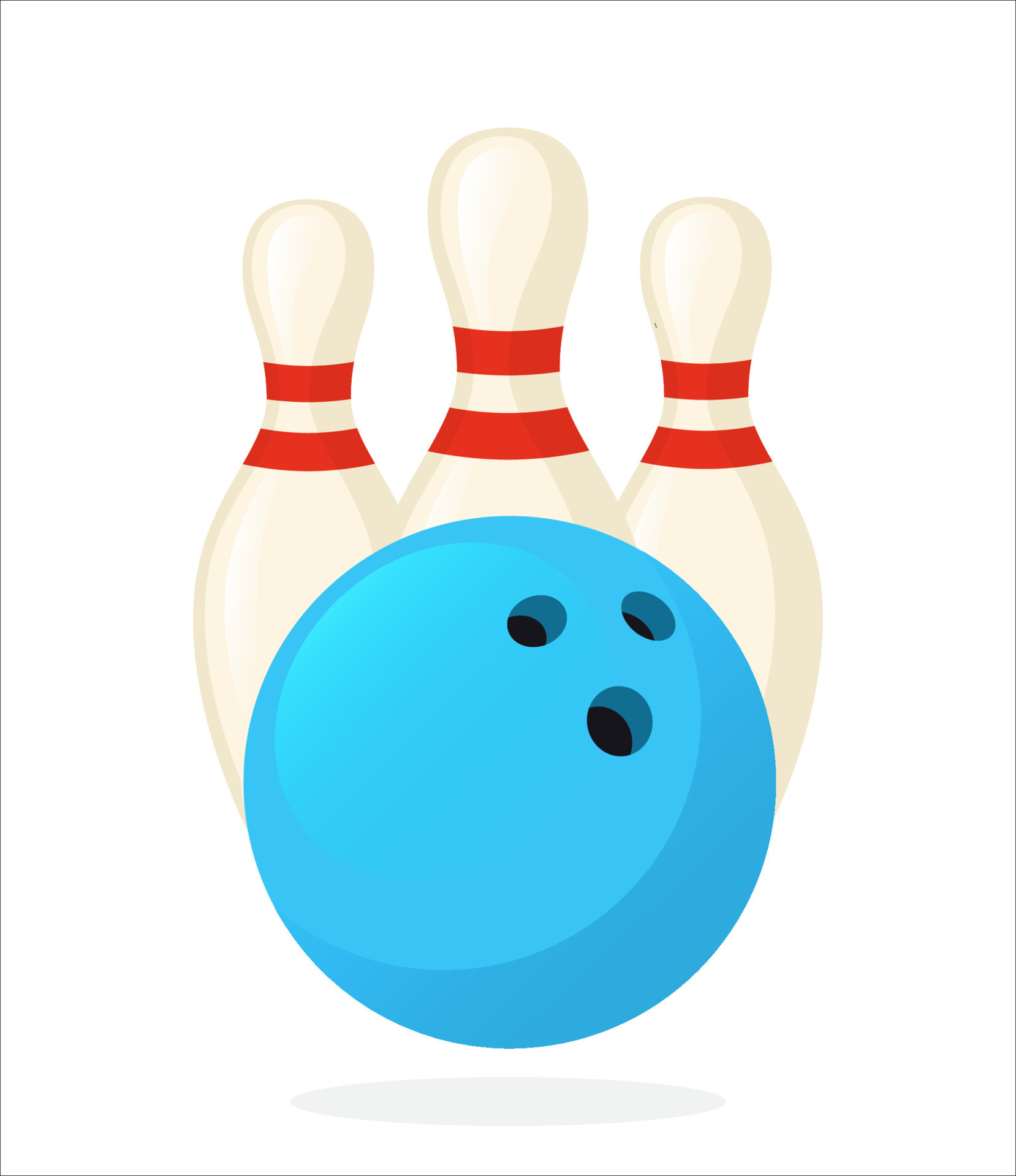 Bowling ball with pins 22849940 Vector Art at Vecteezy