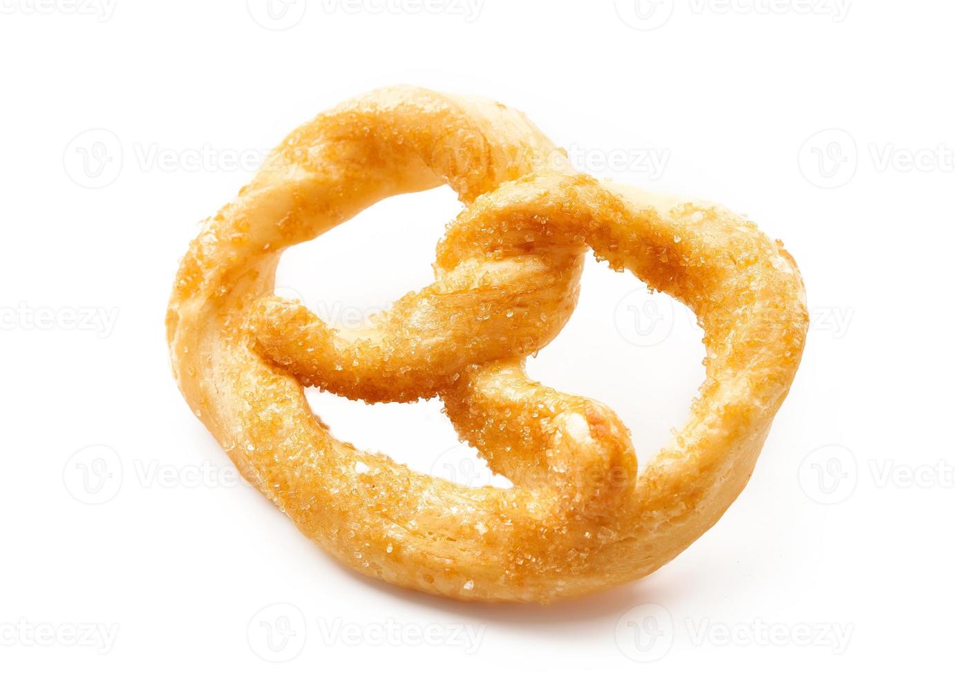 pretzel isolated on white background photo