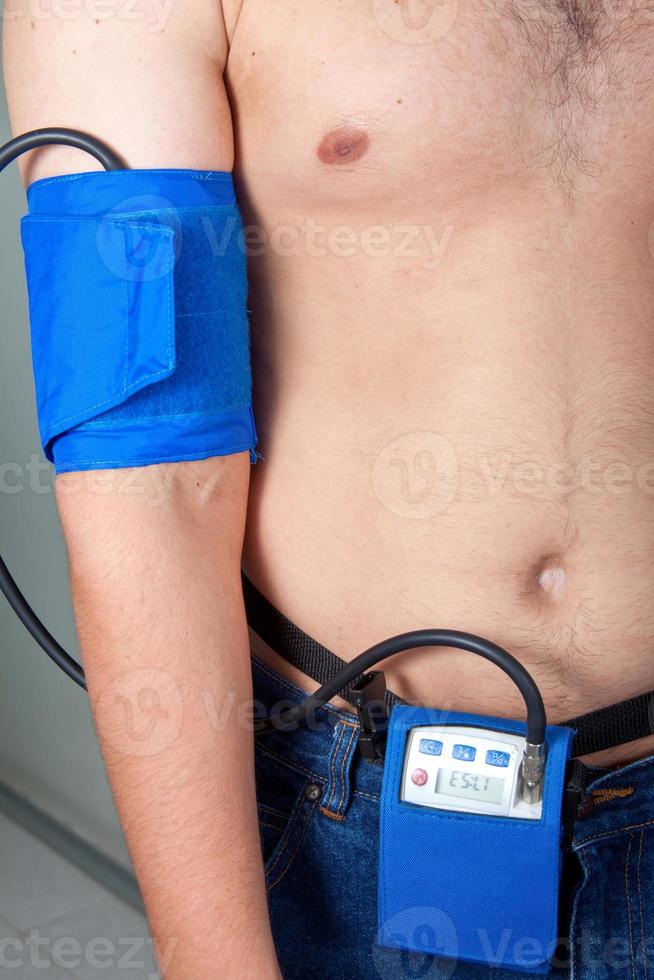 Holter Monitor on a male patient photo