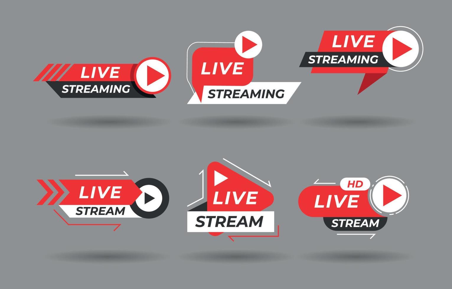 Live Streaming Badge vector