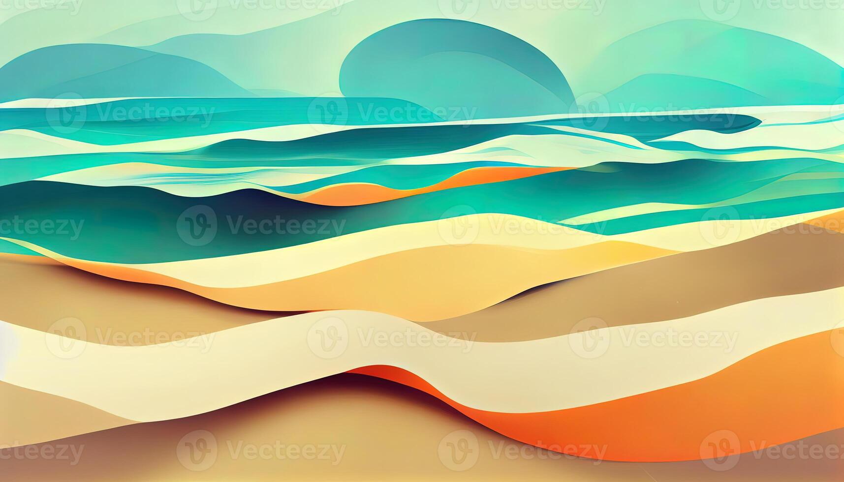 Summer landscape background for zoom concept. photo