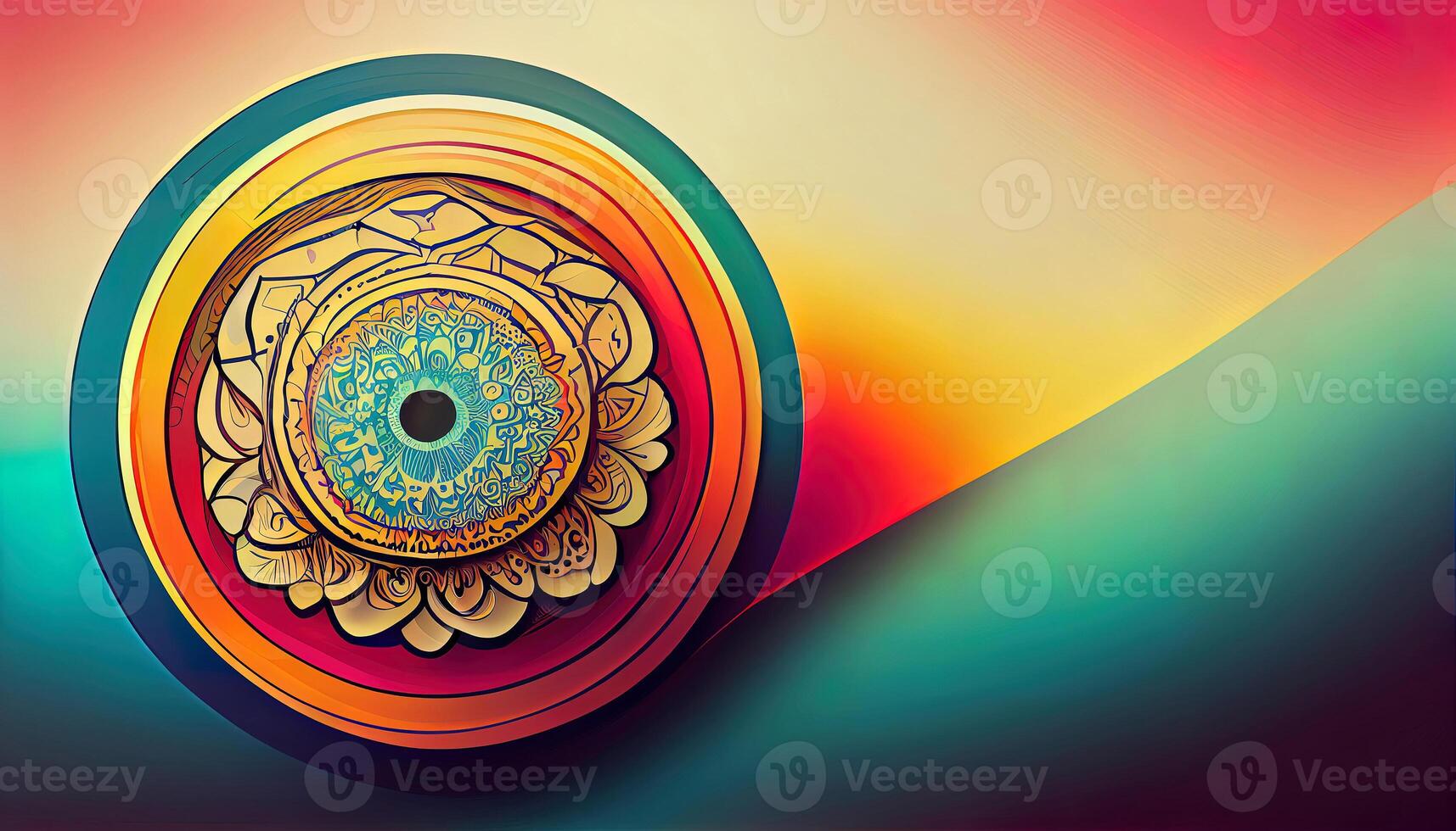 Mandala enlightenment concept illustration for spirituality. photo