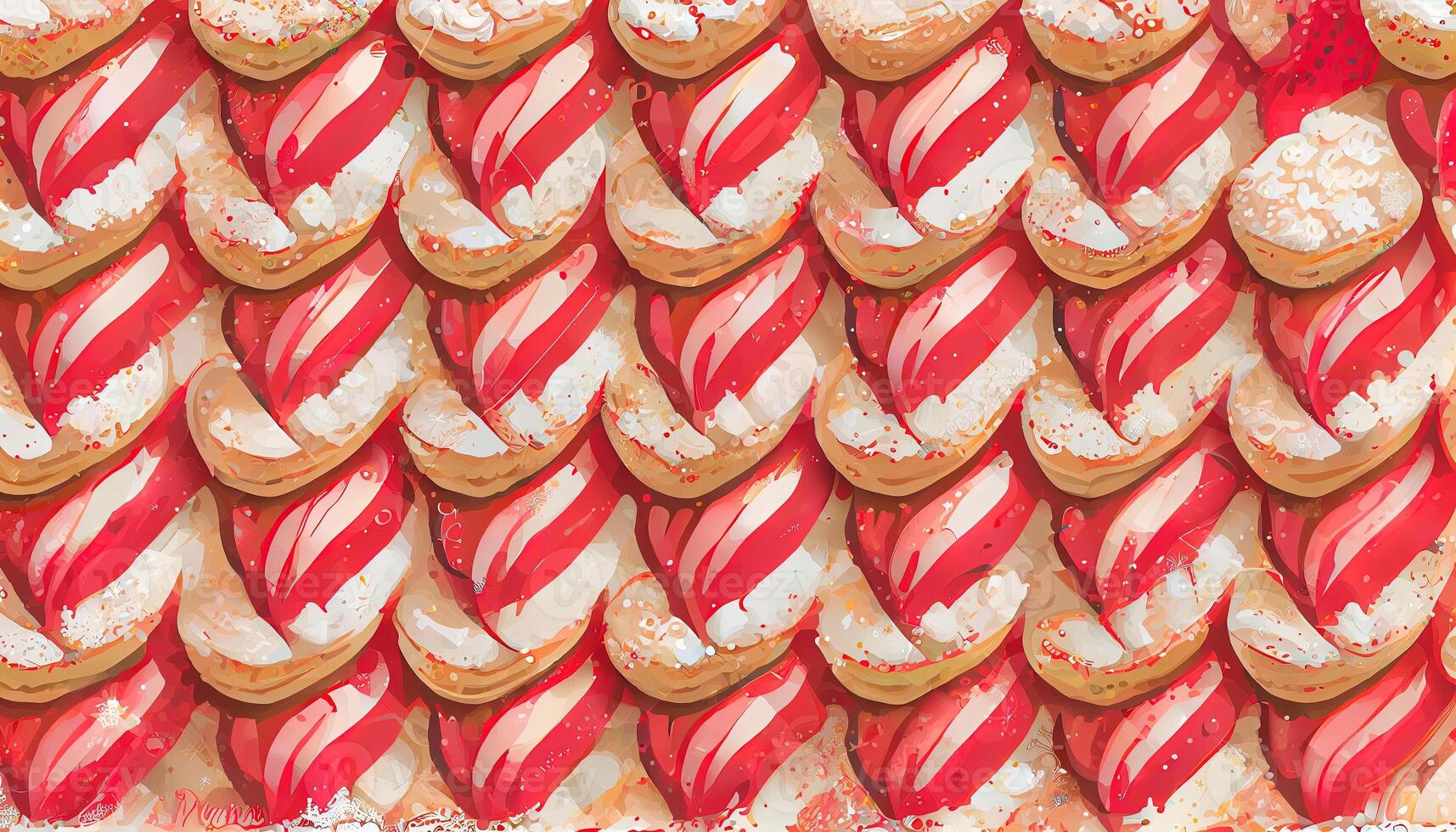 Hand drawn flat christmas pattern design. photo