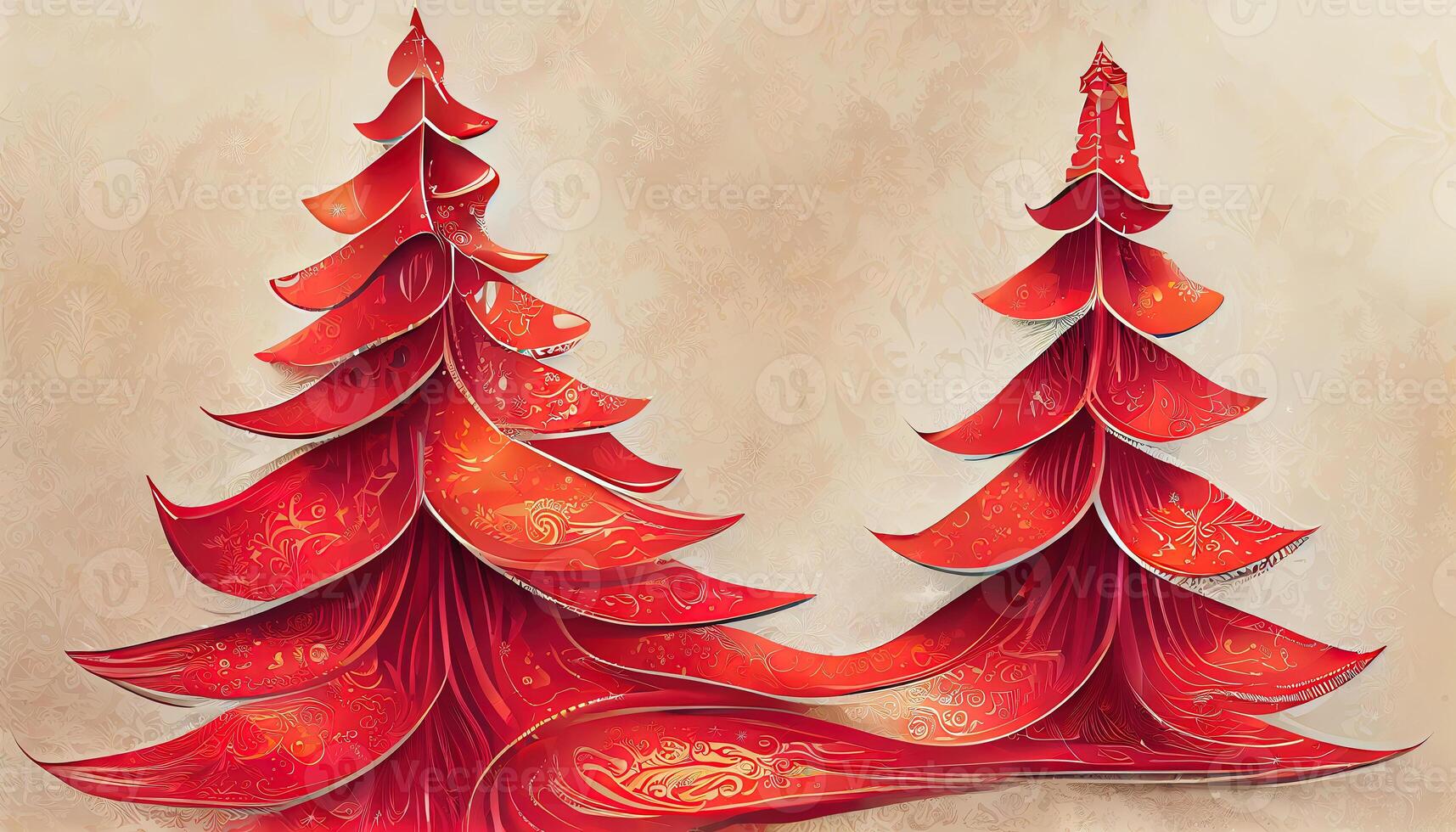 Merry christmas greeting card with snowflakes vector illustration. photo