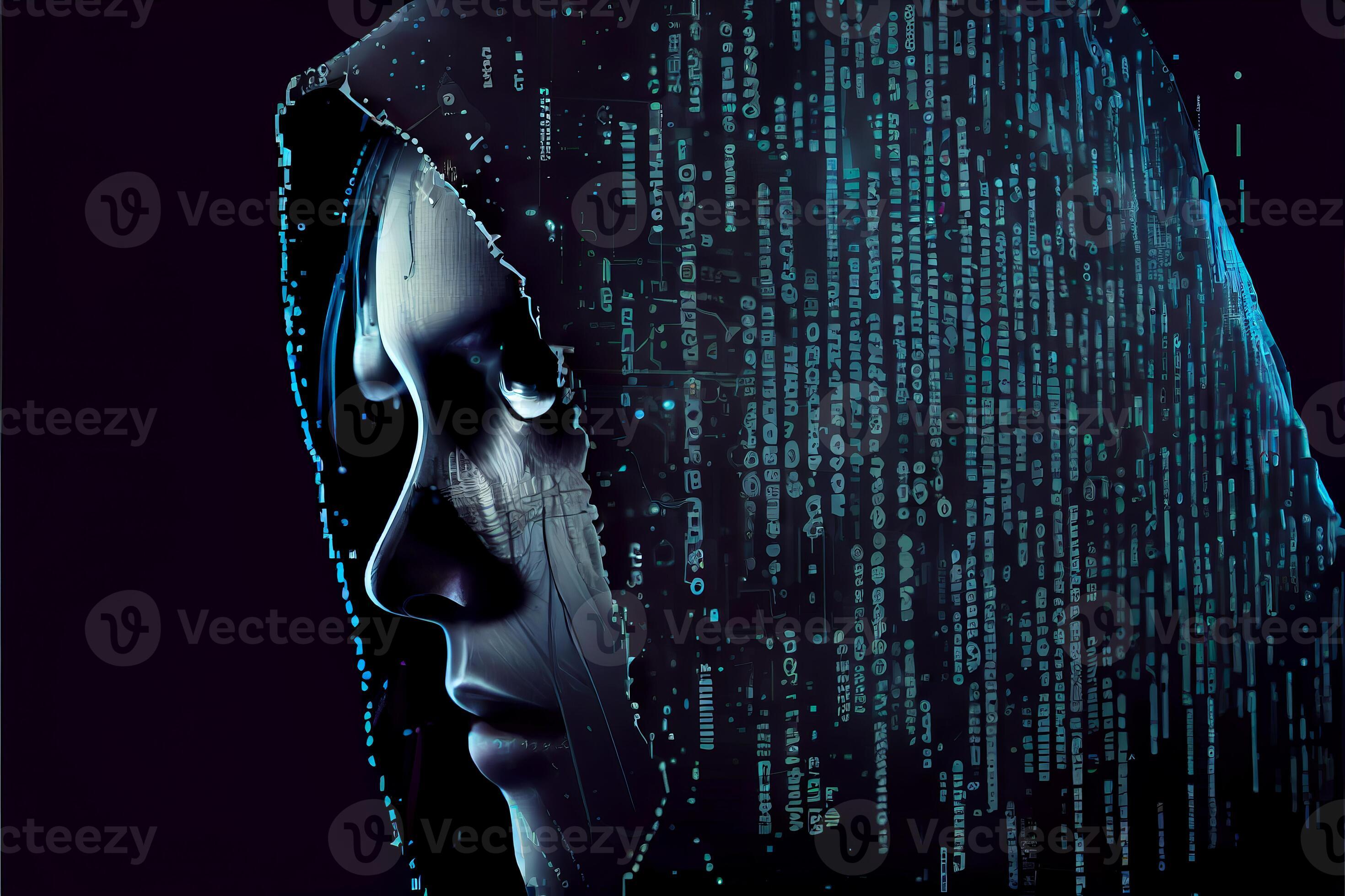 Hacker in virtual world 22851404 Stock Photo at Vecteezy