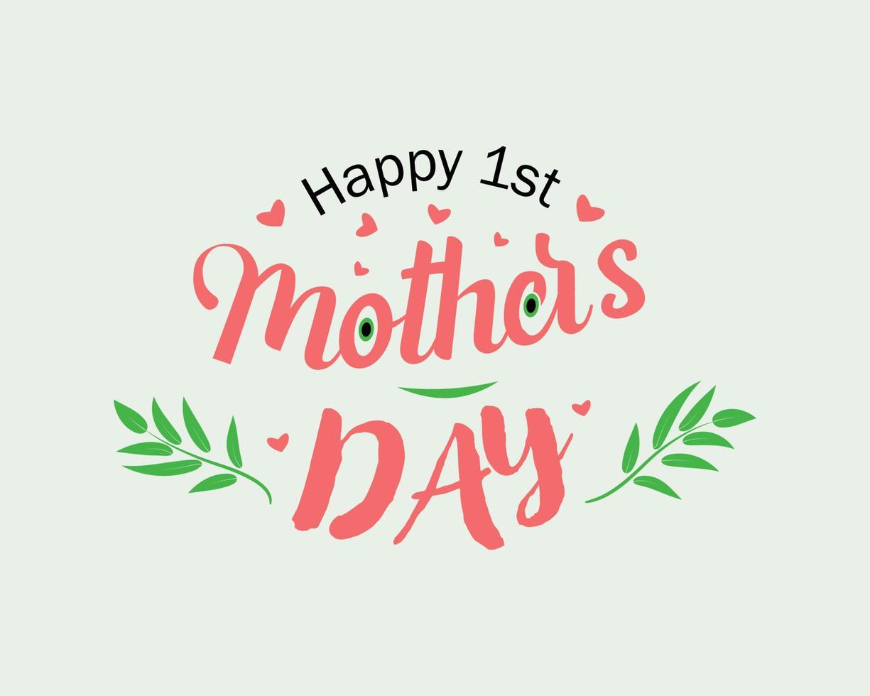 Happy Mother's day floral T-shirt design vector template
