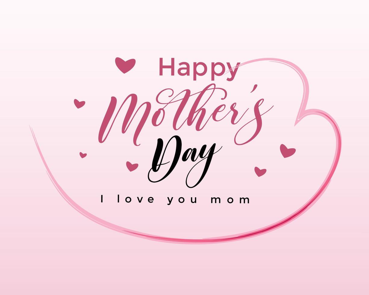 Happy Mother's day floral T-shirt design vector template
