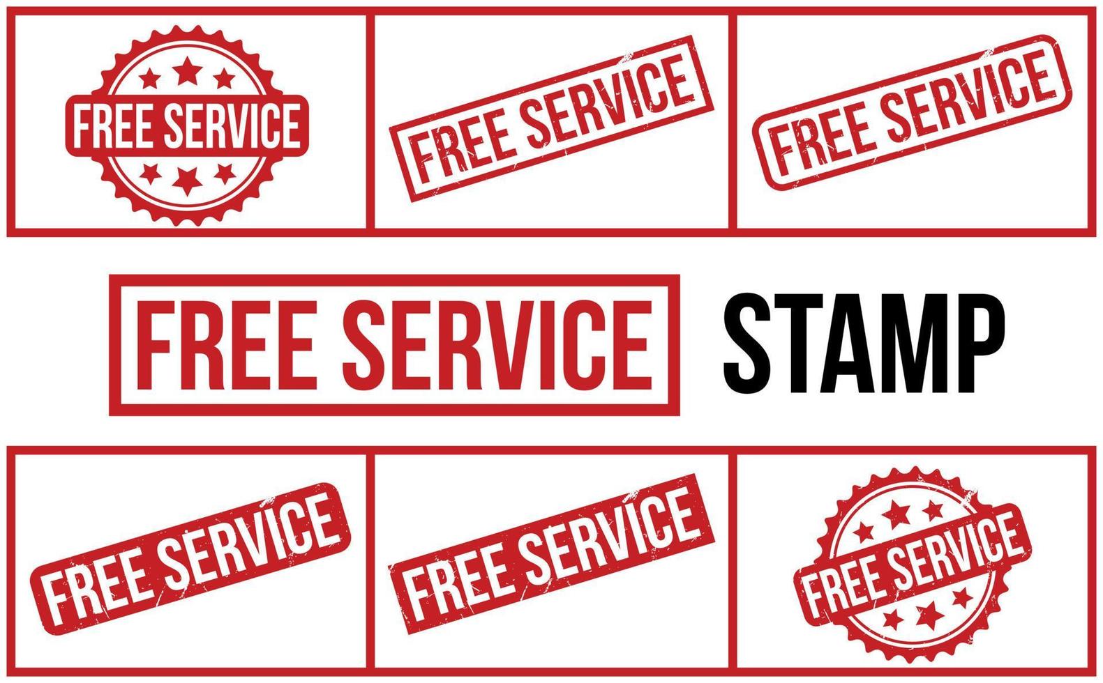 Free Service Rubber Stamp set Vector