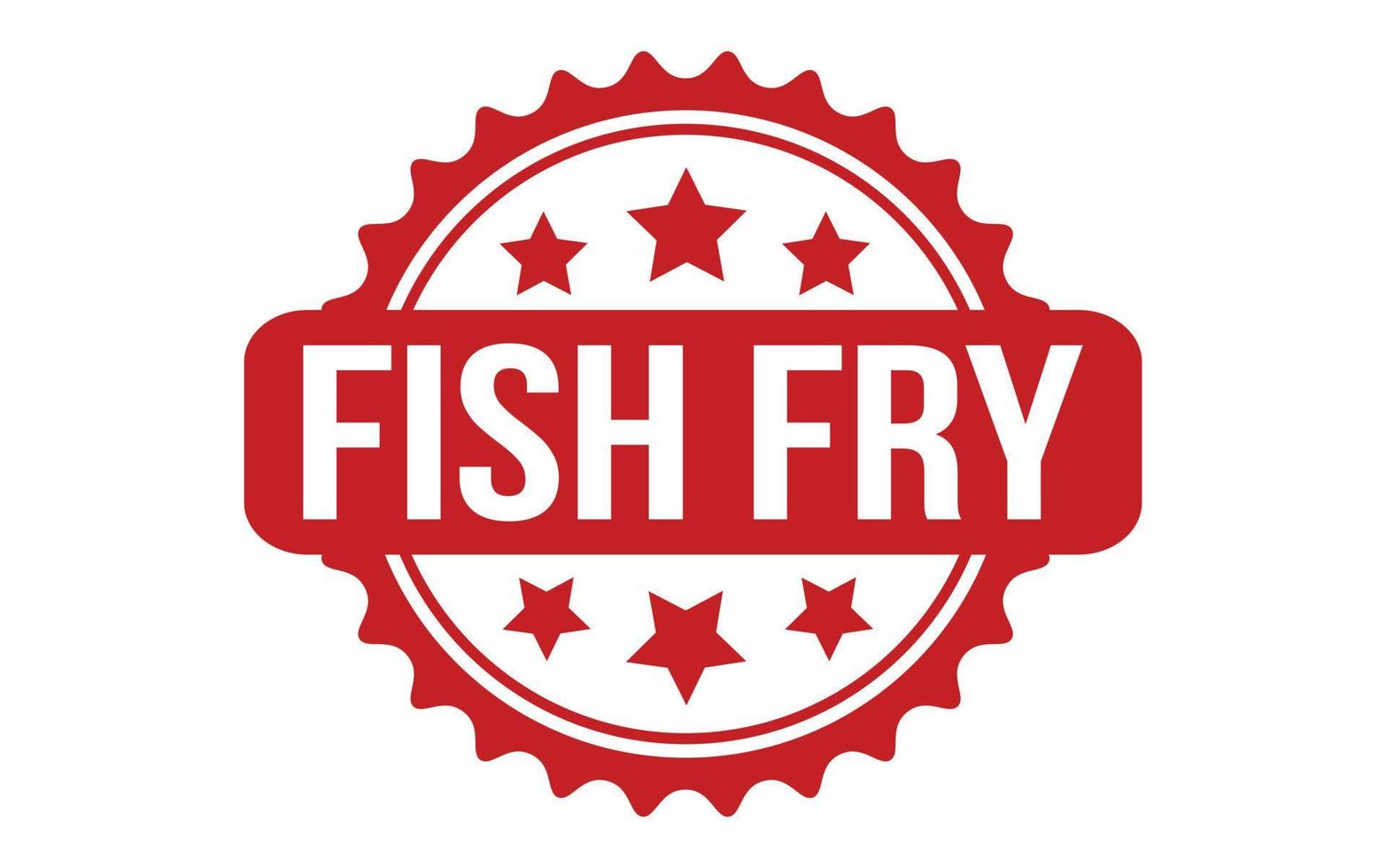 Fish Fry  Rubber Stamp Seal Vector