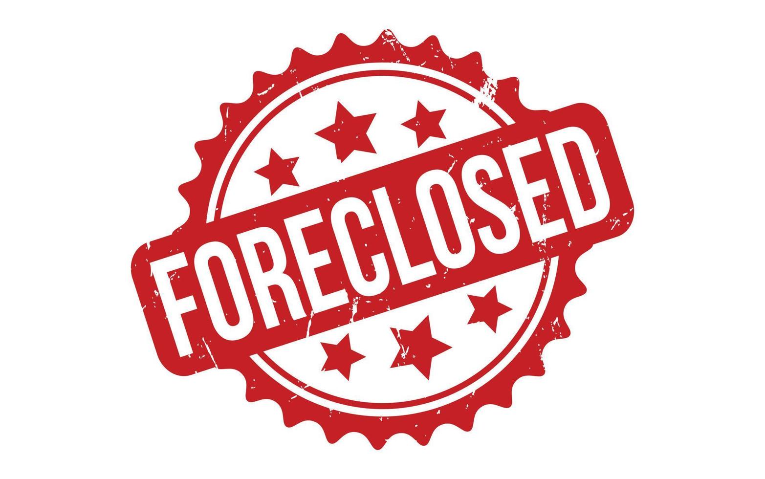 Foreclosed Rubber Stamp Seal Vector