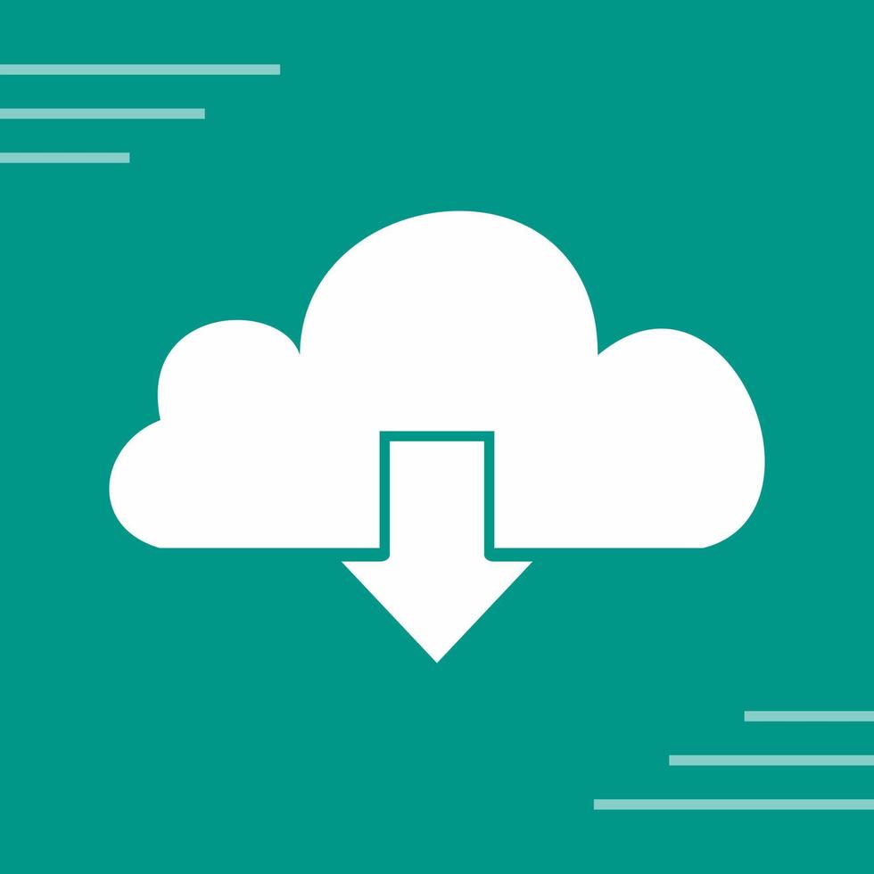 Cloud with downward arrow Vector Icon