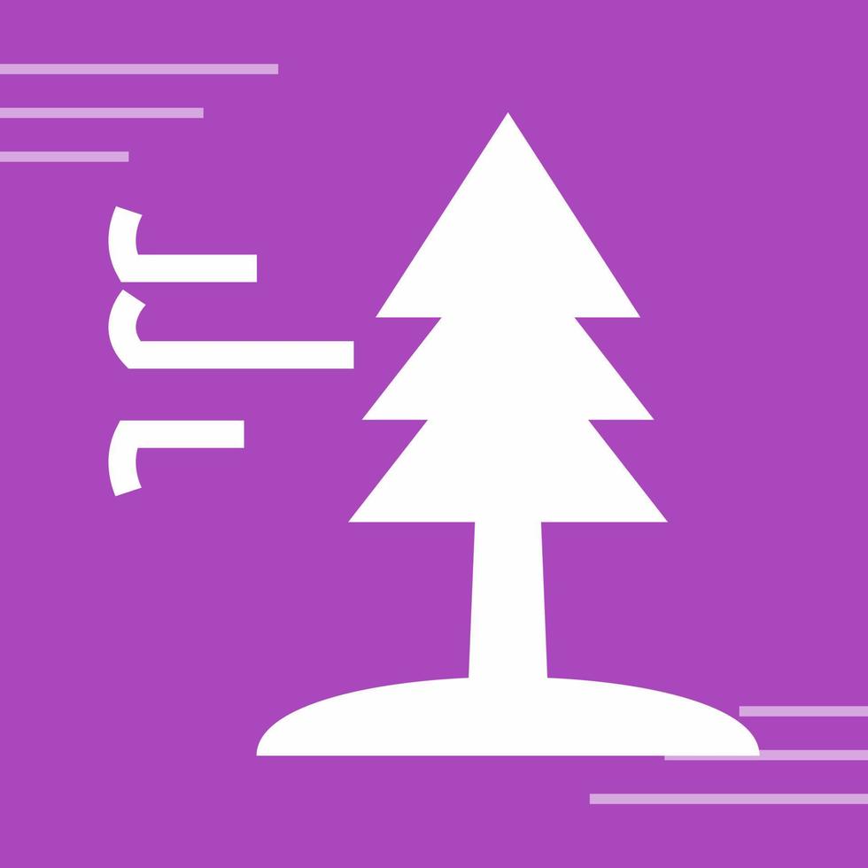 Tree with Wind Vector Icon