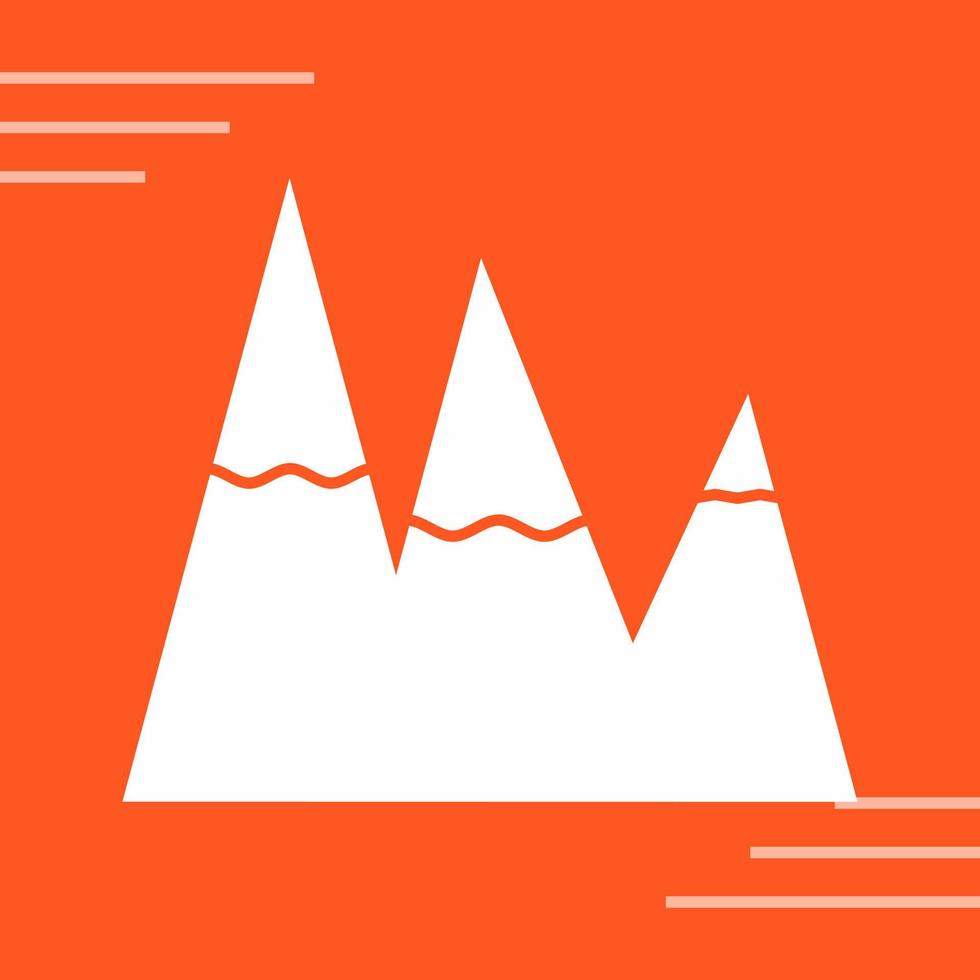 Ice Top Mountain Vector Icon