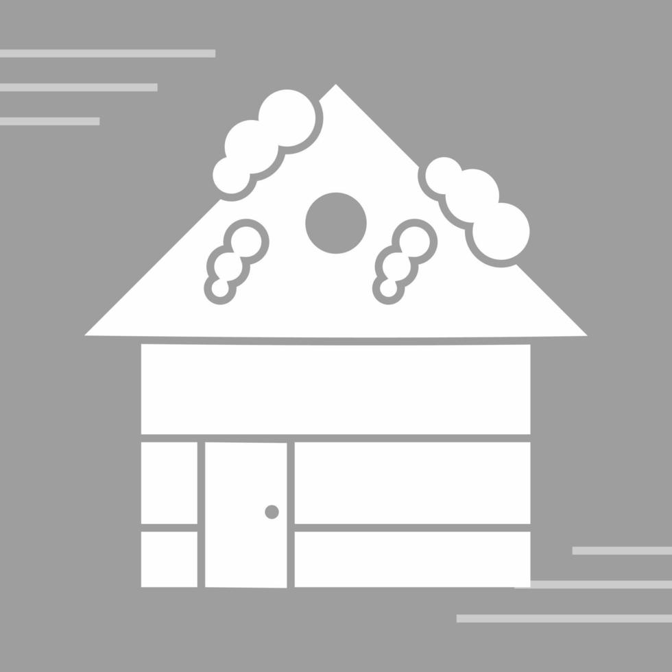 House with Snow Vector Icon