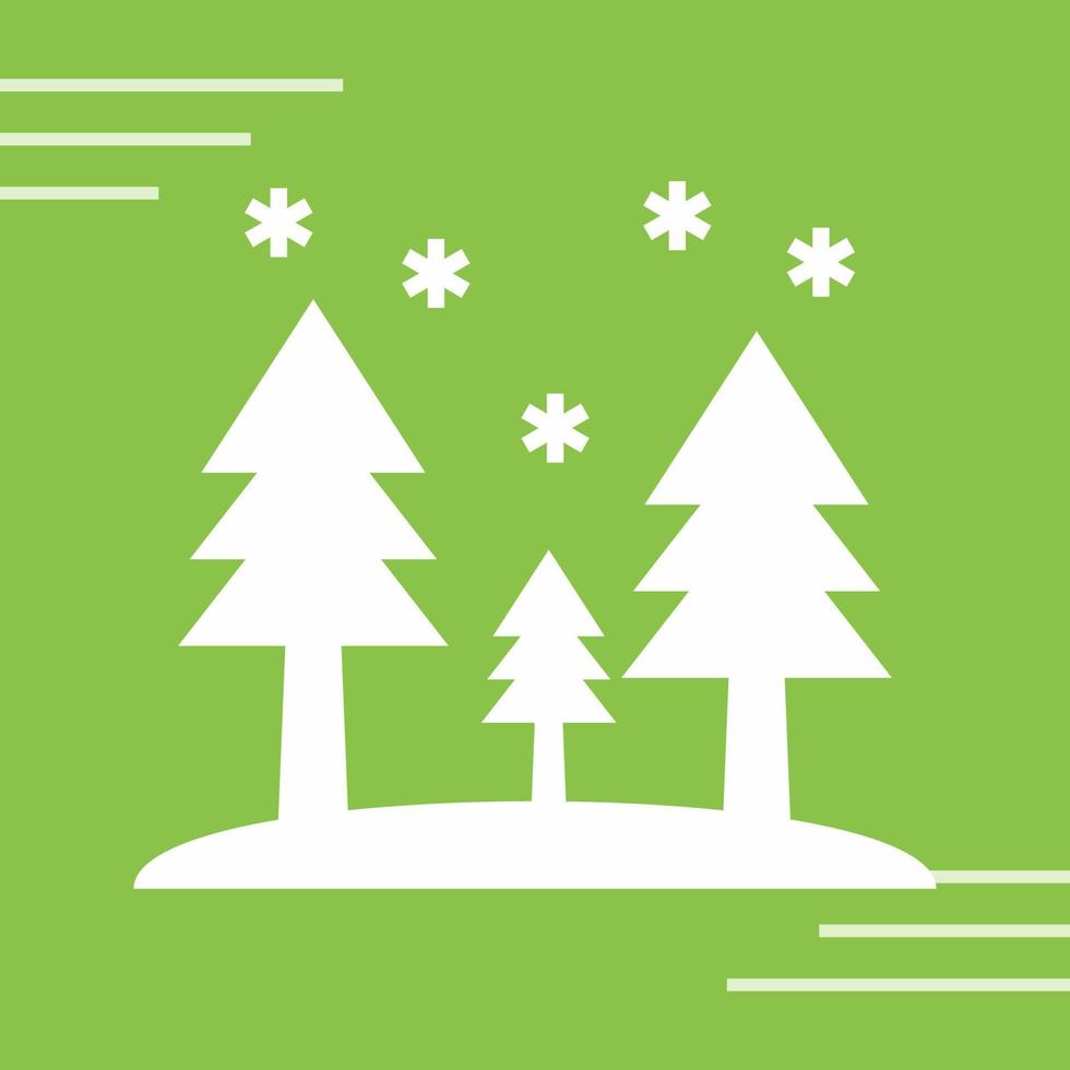 Snowing in trees Vector Icon