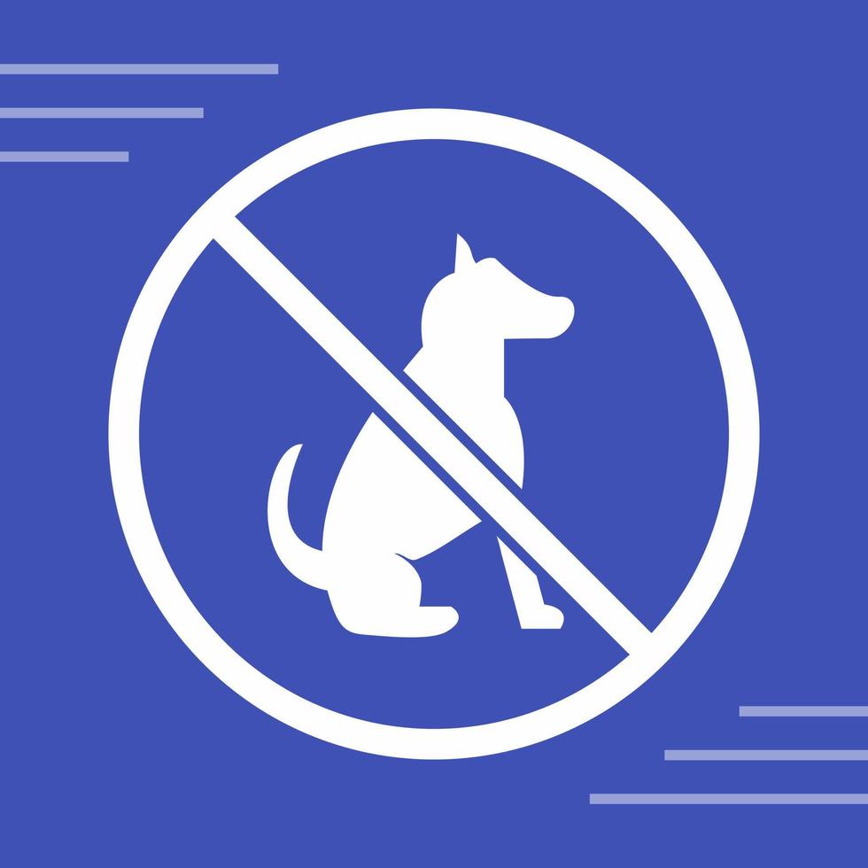 No Pet SIgn Vector Icon