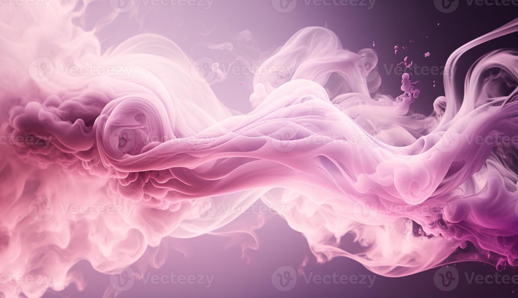 , Flowing light pink, viva magenta smoke with splashes. Soft fluid banner, spring female mood, 3D effect, modern macro realistic abstract background illustration, ink in water effect. photo