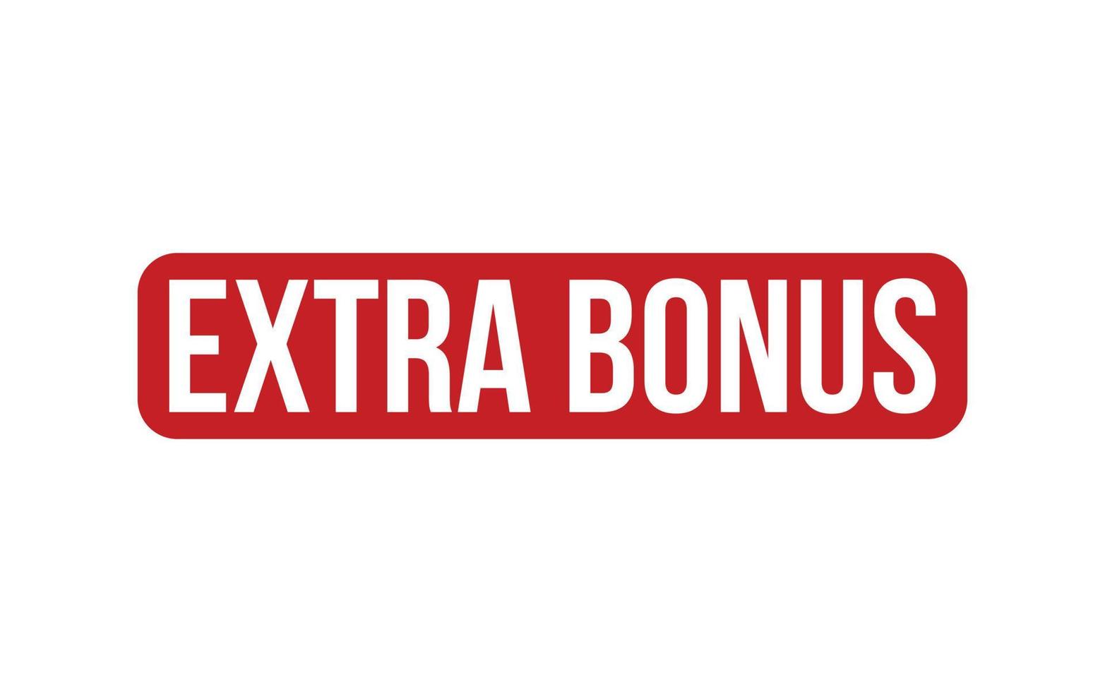 Extra Bonus Rubber Stamp Seal Vector