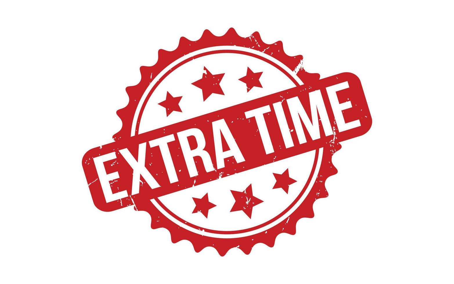 Extra Time Rubber Stamp Seal Vector
