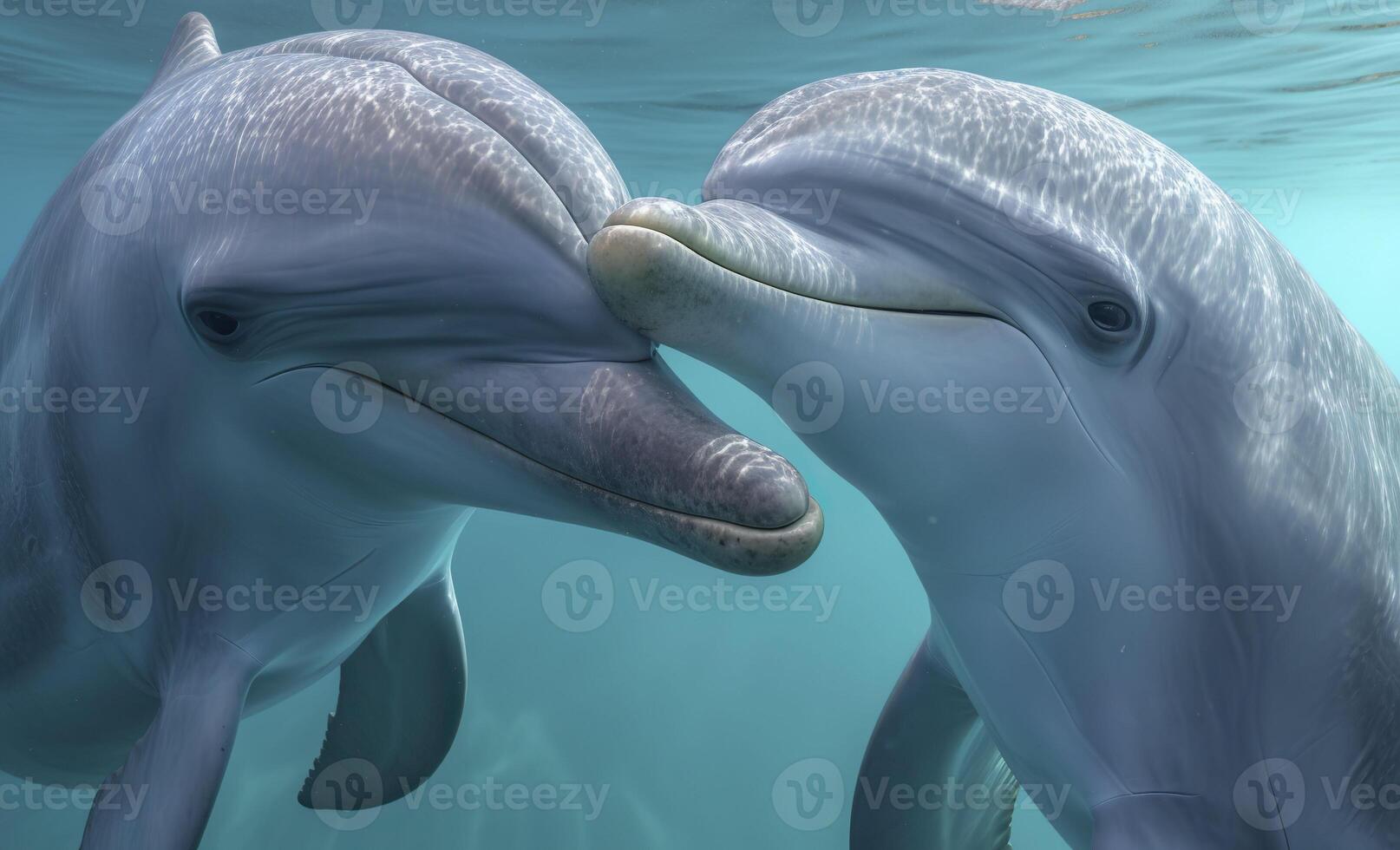 A pair of dolphins. . photo