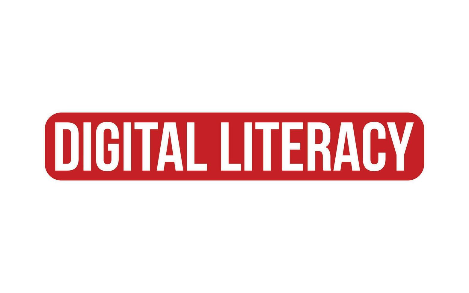 Digital Literacy Rubber Stamp Seal Vector