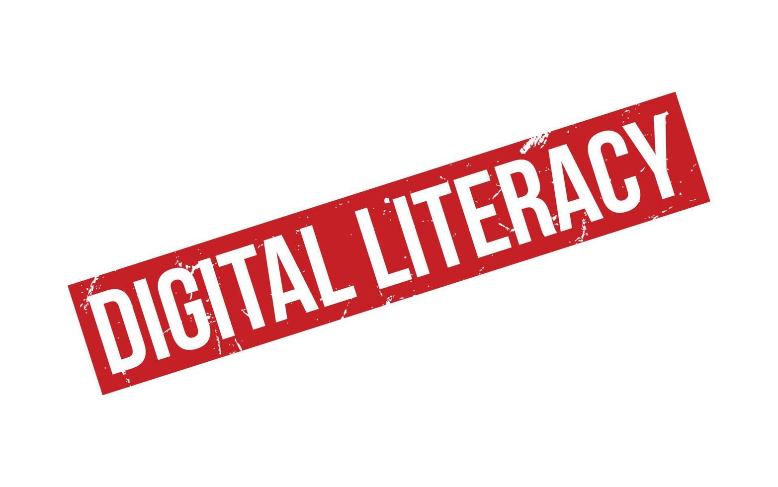 Digital Literacy Rubber Stamp Seal Vector
