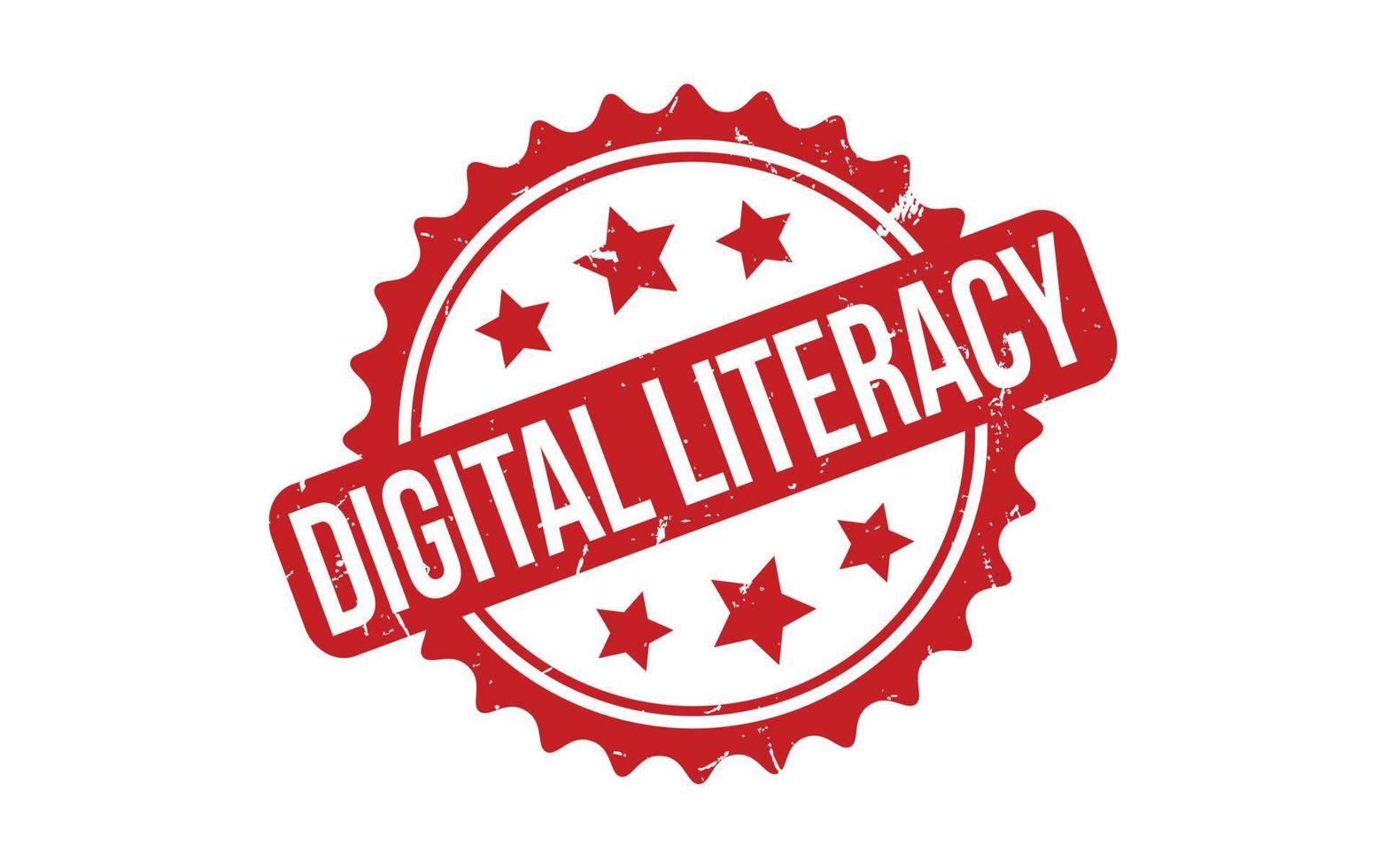 Digital Literacy Rubber Stamp Seal Vector
