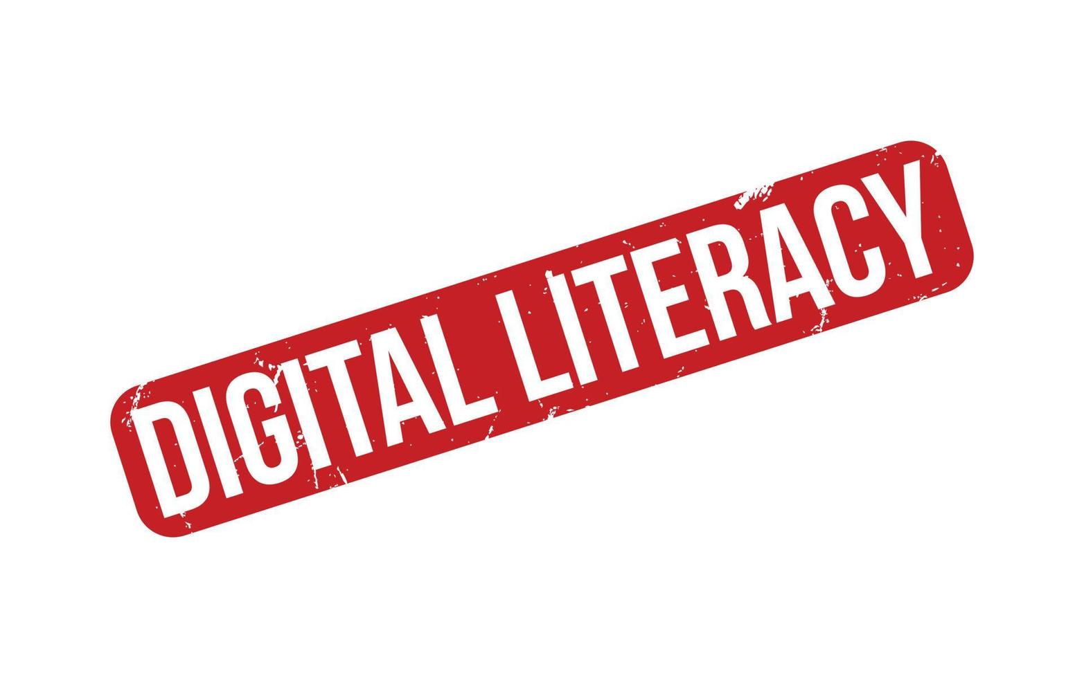 Digital Literacy Rubber Stamp Seal Vector
