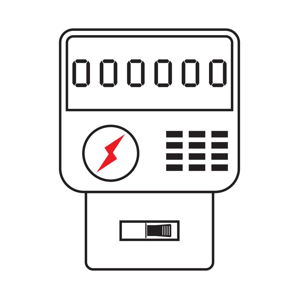 electricity meter icon vector