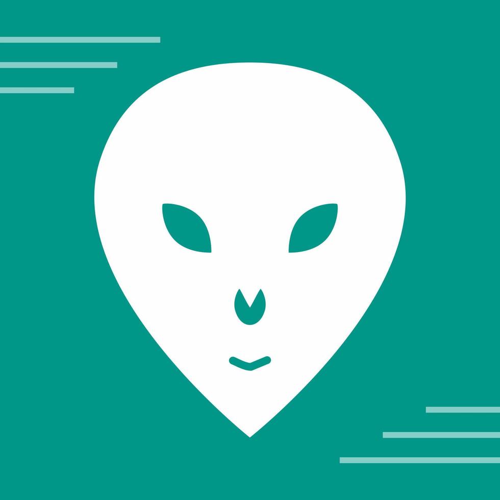 icono de vector de cara alienígena