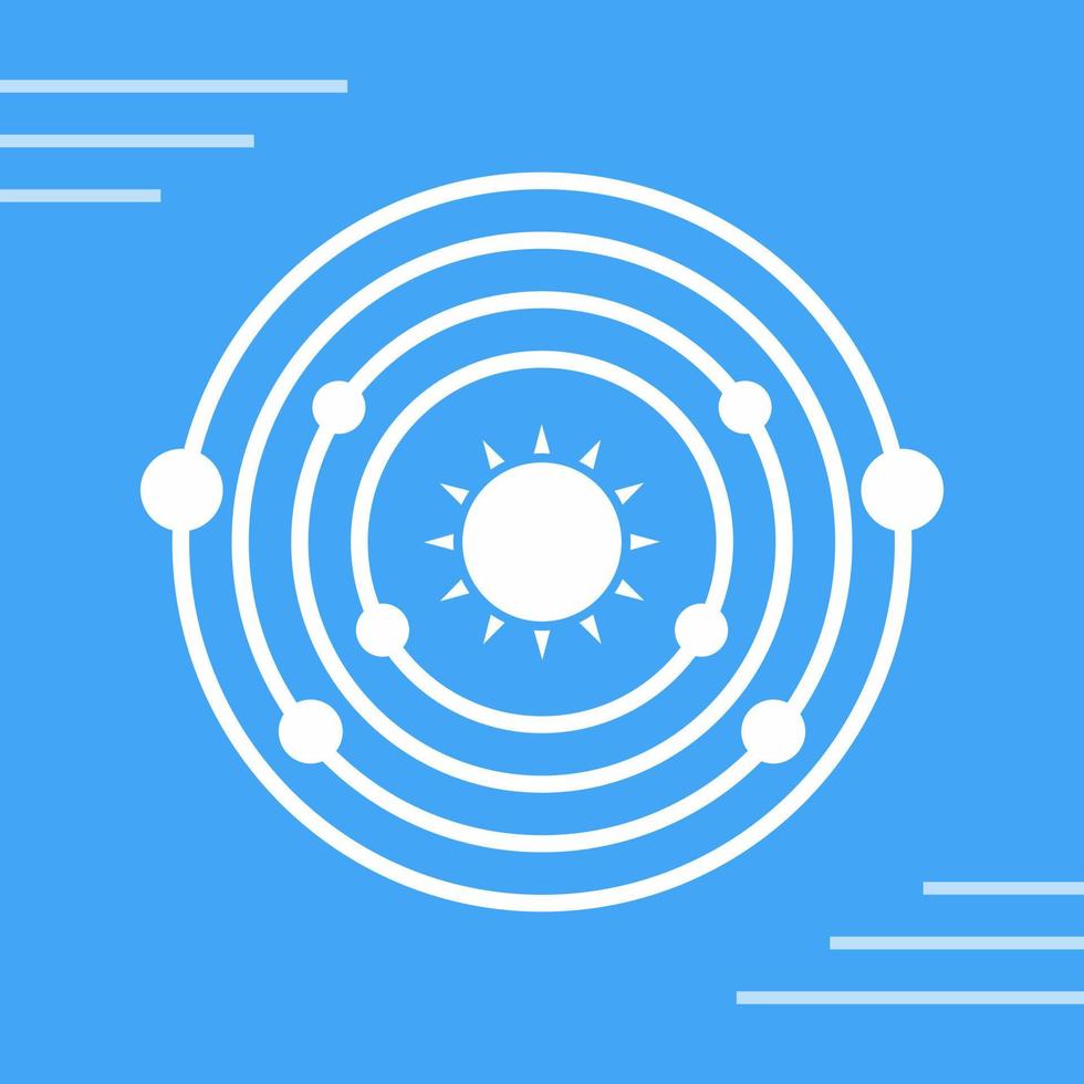 Planets Orbitting Sun Vector Icon