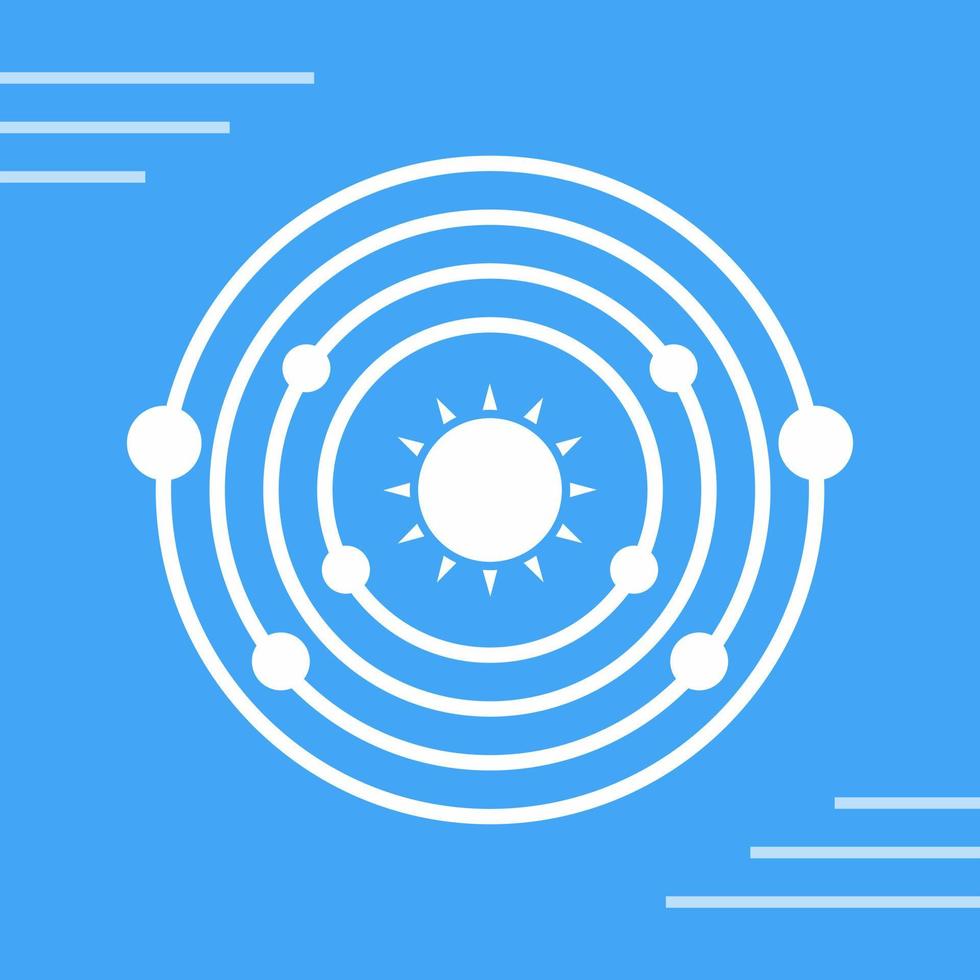 Planets Orbitting Sun Vector Icon