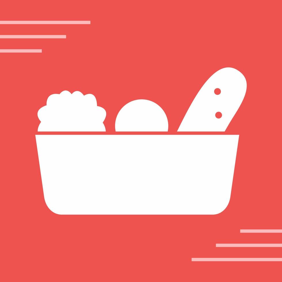 Vegetable Basket Vector Icon