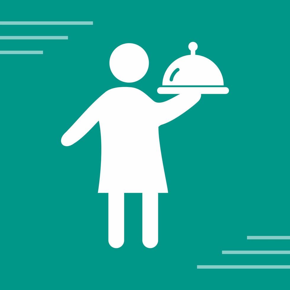 Man Serving Food Vector Icon