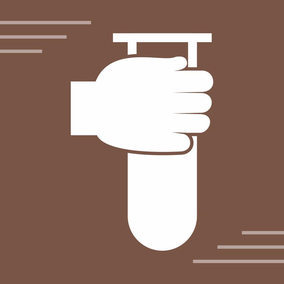 Holding Tube Vector Icon
