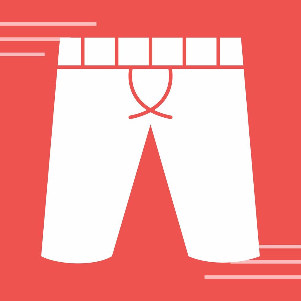 icono de vector de pantalones cortos