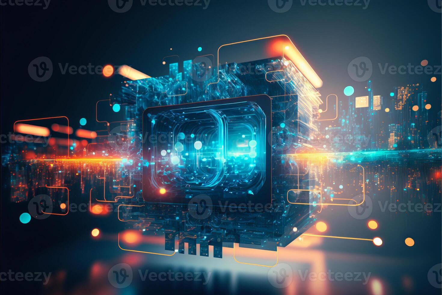 Artificial intelligence digital lens. photo