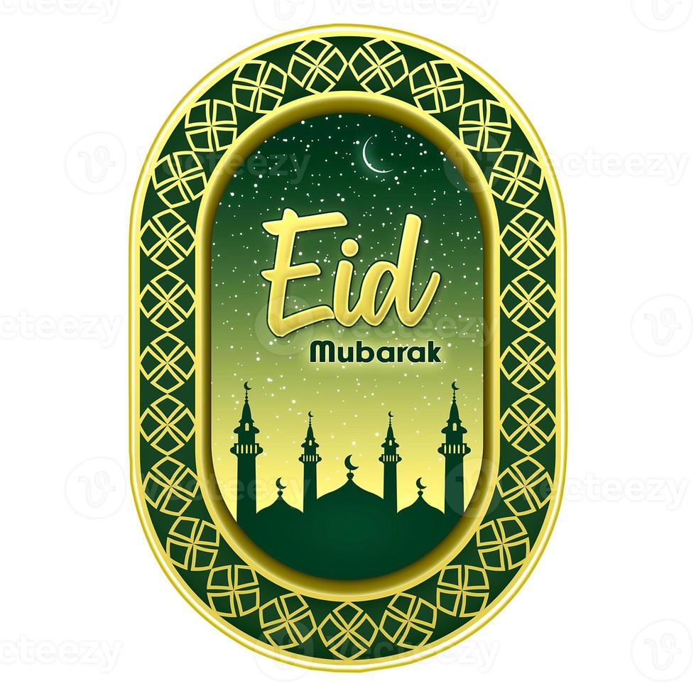 Eid mubarak Bengali typography design photo