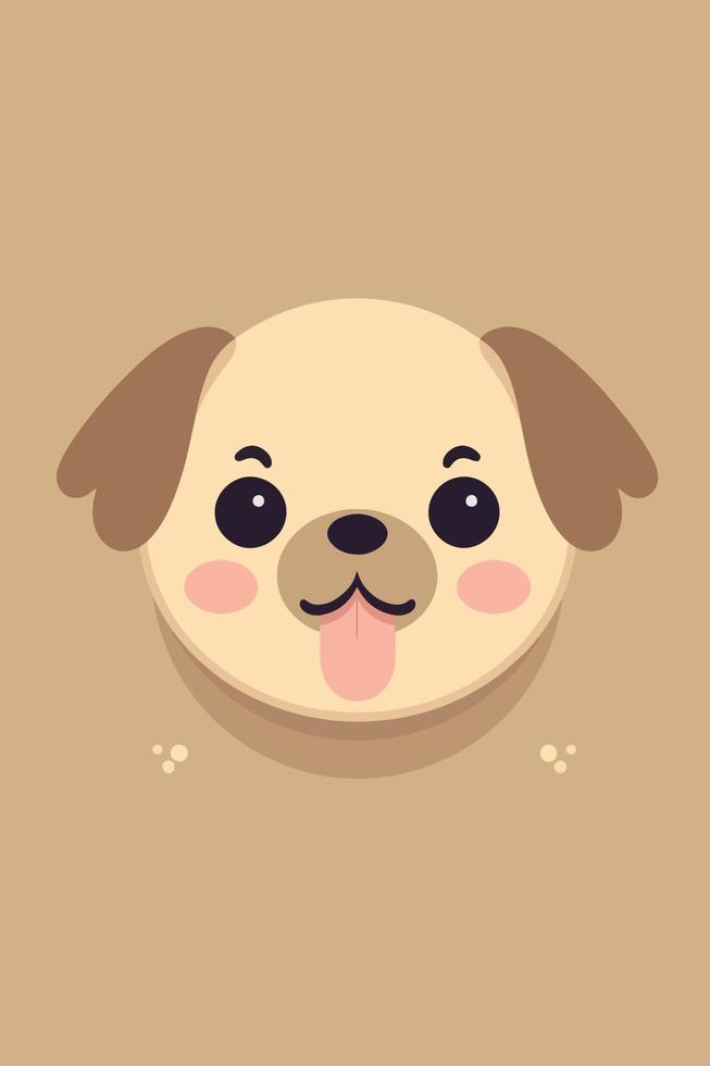 vector ilustración linda bebé perro