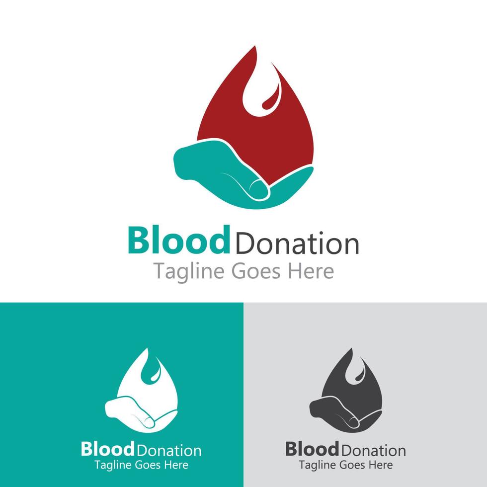 Blood Donation logo or symbol healthy concept template design vector