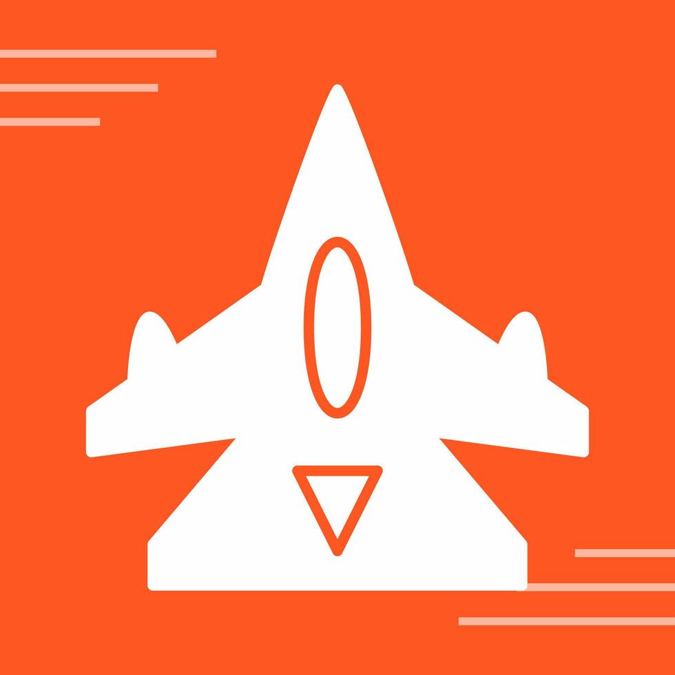 icono de vector de avión de combate