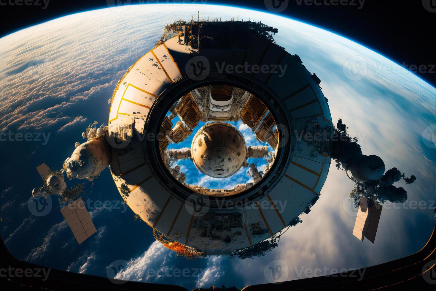 Satelite above the earth. photo