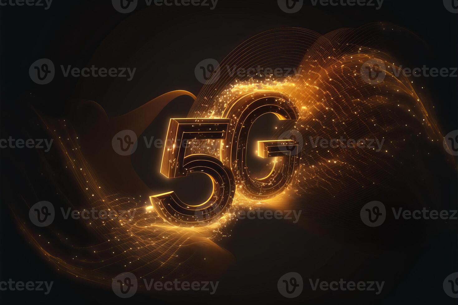 Abstract 5g logo for technology background. photo
