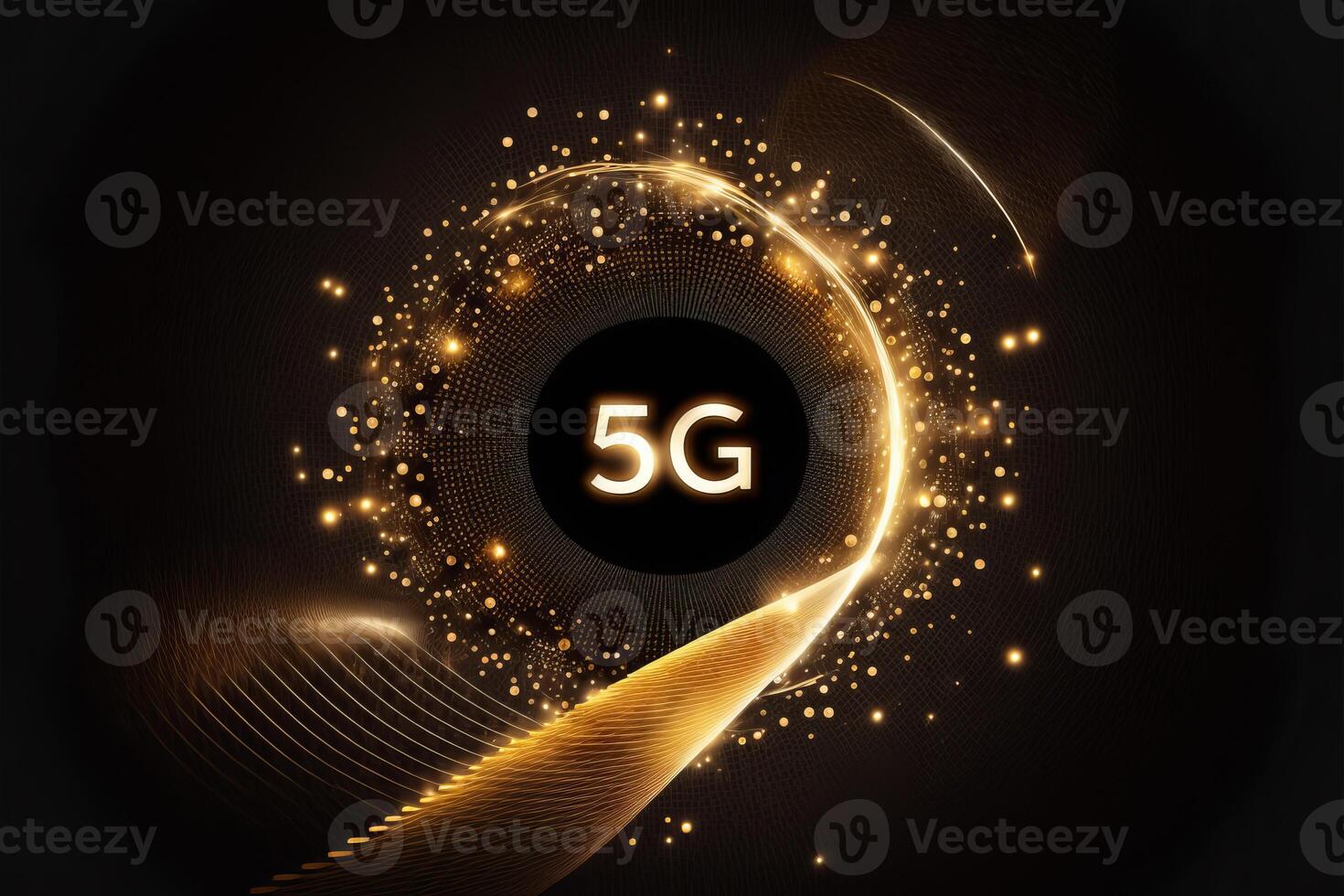 Abstract 5g logo for technology background. photo