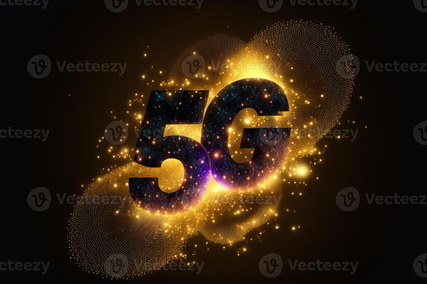 Abstract 5g logo for technology background. photo