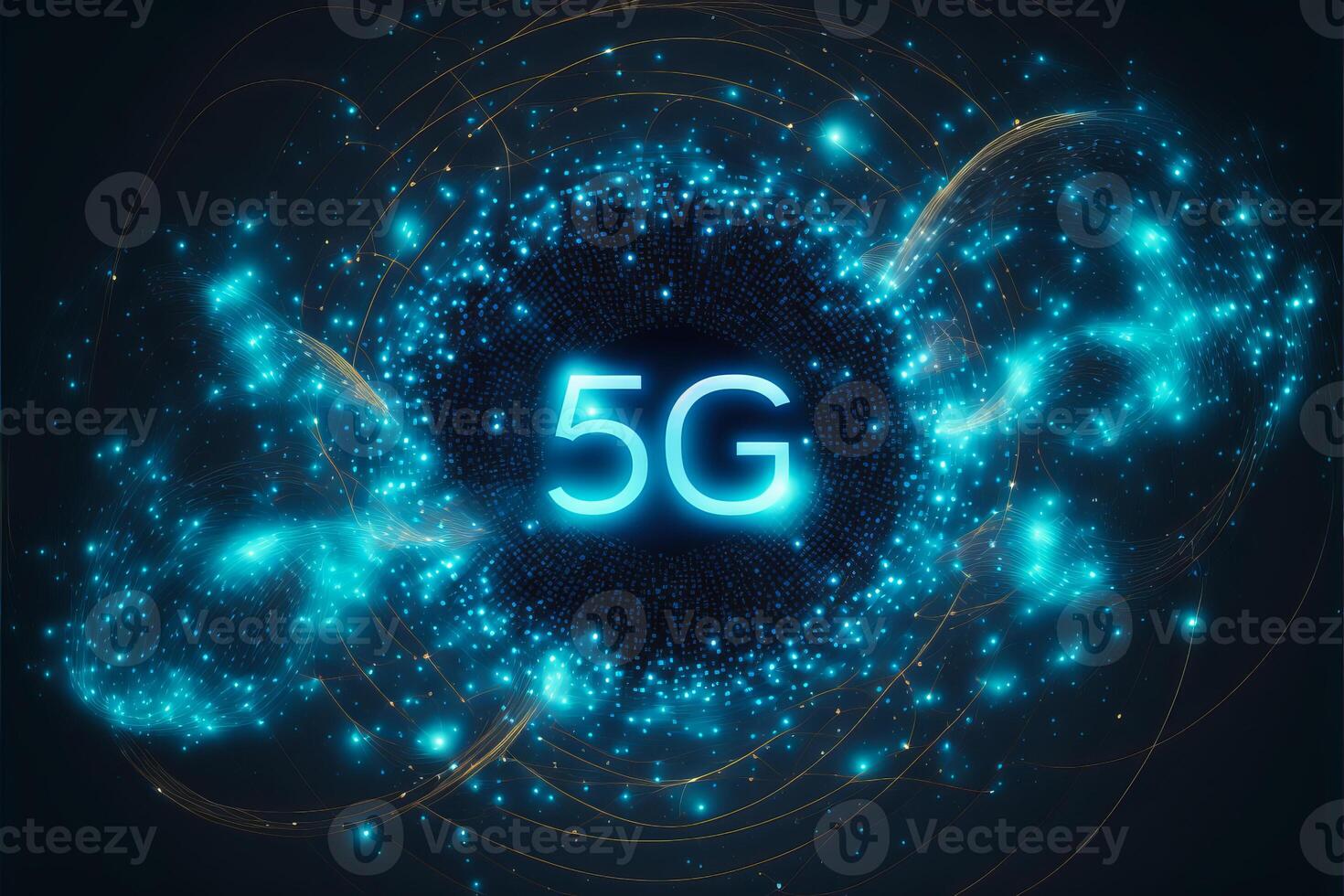 Abstract 5g logo for technology background. photo