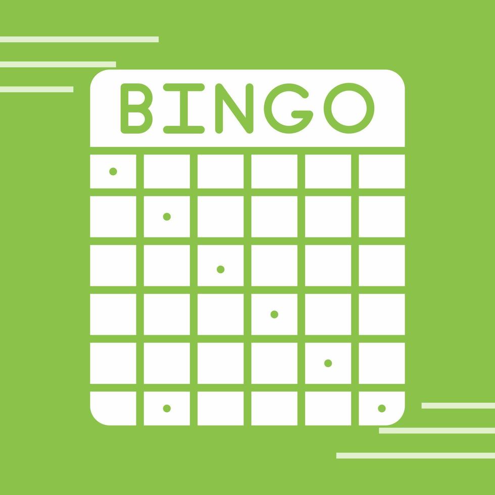 icono de vector de bingo