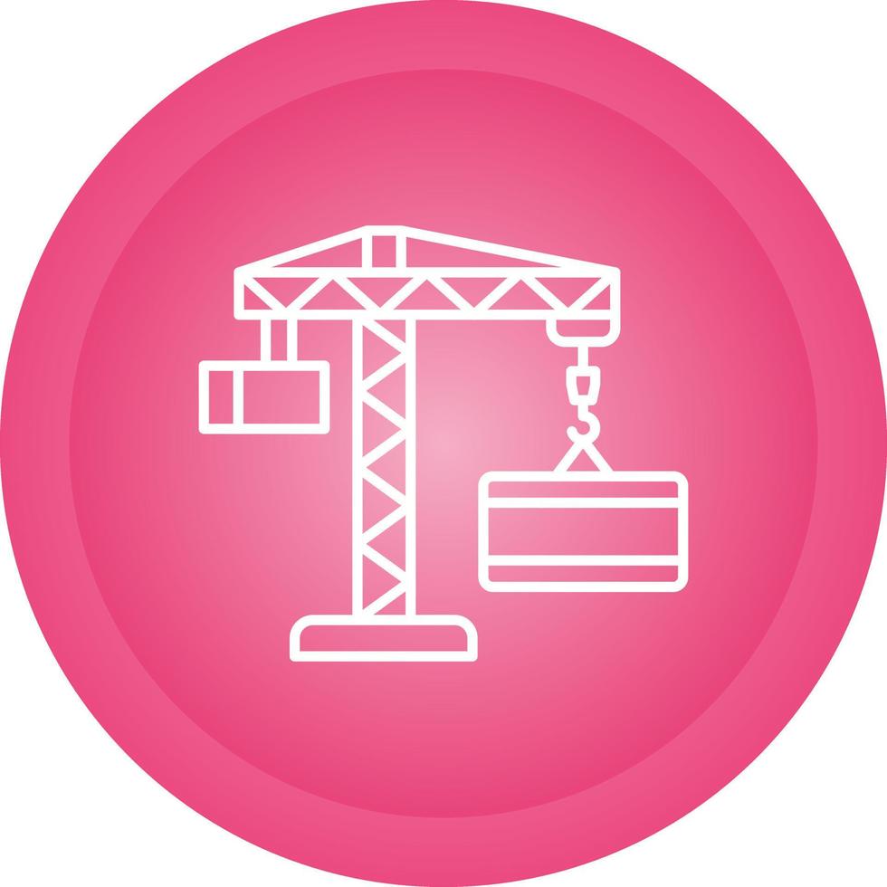 Crane Lifting Vector Icon