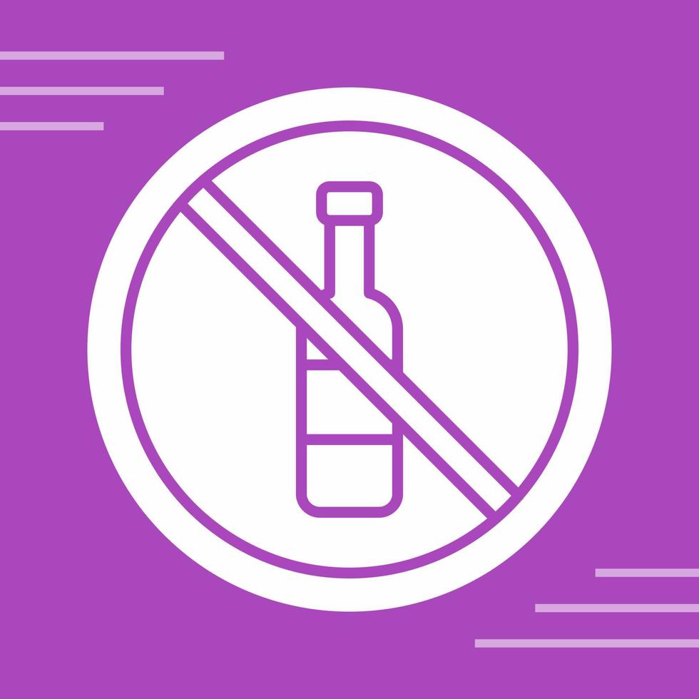 No Alcohol Vector Icon