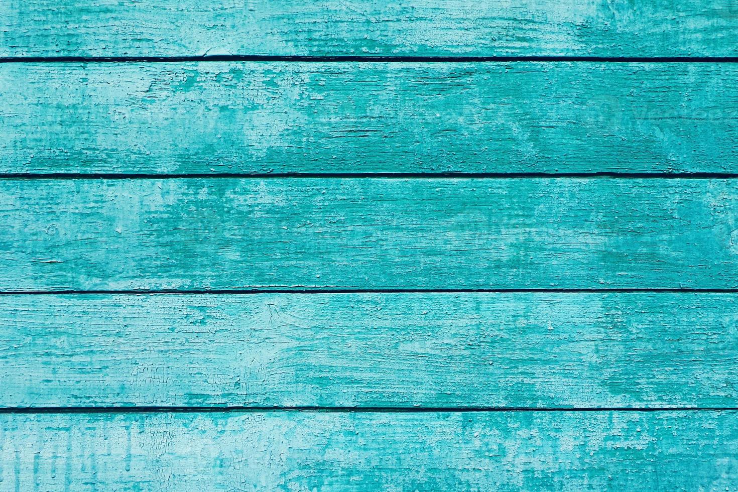 Turquoise shabby painted plank wall for background photo